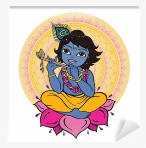 Drawing Of Krishna Coloured
