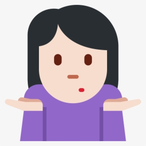 Open - Man Shrugging Emoji Png