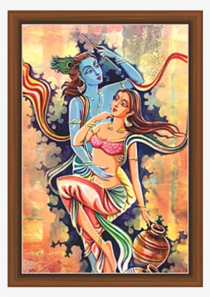 Radha Krishna Paintings - Vertical Krishna Paintings