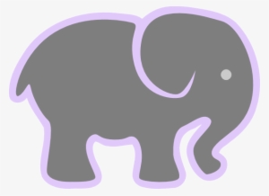 Elephant Clipart Lavender - Clip Art
