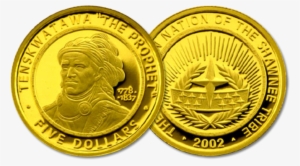 Perth Mint 2002 Shawnee Nation Proof Gold Coin - Indian Gold Coins Png