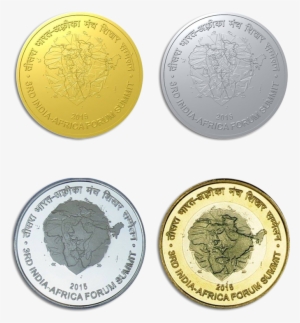 Two Commemorative Coins Released On 29th October 2015 - 3rd India Africa Forum Summit Coin