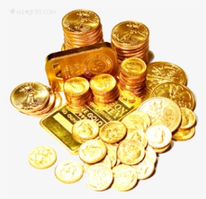 Psd Transparent Gold Coins Images - Gold Bar And Coins