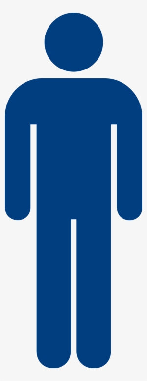 Male Restroom Blue - Mens Toilet Sign Blue