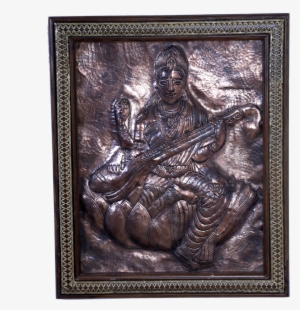 Buy Copper Art Vastu Maa Saraswati With Wooden Frame - Art