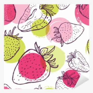 Vector Seamless Pattern With Strawberries And Colorful - Fondo Fresas Dibujo