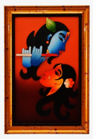 Radha Krishna Digital Reprint Painting - Painting