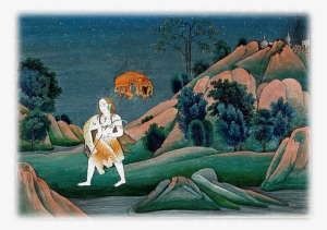 Lord Shiva Carrying Sati Devi's Body - Shiva Carrying The Corpse Of Sati On His Trident
