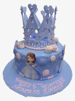 Sophia Princess Crown Cut-out - Birthday Cake