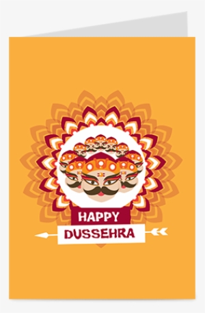 Happy Dussehra Circle Dussehra Greeting Card - Crew Neck