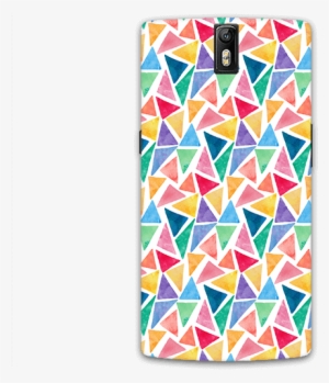 Watercolor Triangles Pattern Oneplus 1 Mobile Case - Watercolor Triangles