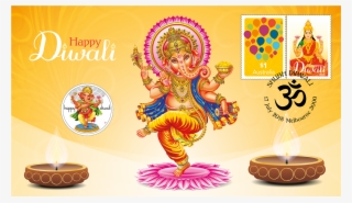 Diwali 2018 Postal Numismatic Cover - Kalan Lp Namaste Bitches Sticker