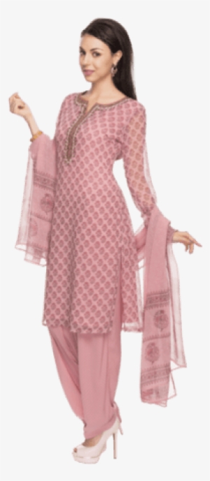 Kameez Womens Printed Suit Shoppers Stop - Woman In Salwar Transparent Png