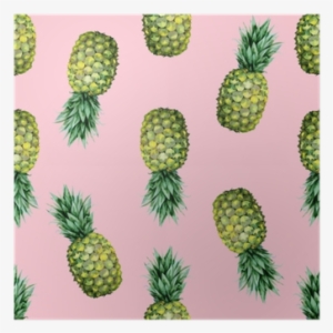 Seamless Watercolor Fruit Illustration Of Pineapple
