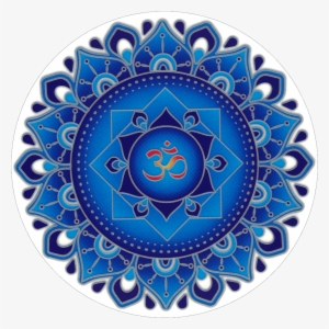 Blue Om Mandala - Circle