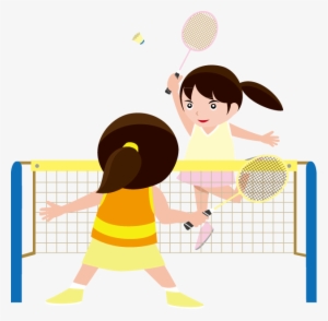 Cricket Clipart Child Play - Playing Badminton Clipart Girl