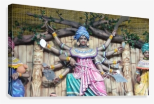 Statue Of Goddess Durga Canvas Print - Hindu Temple
