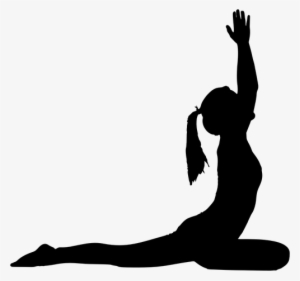 Woman In Pose Public Domain Vectors - Yoga Pose Silhouette Png
