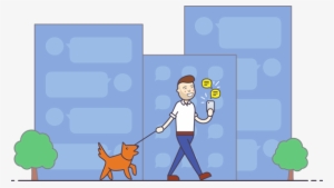 Talk To Customers Using Live Chat Messengers - Cartoon
