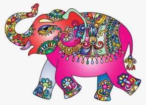 Elephant, Pachyderm, Animal, Decorative - Indian Elephant Color