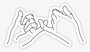Pinky Promise Hands Outline • Also Buy This Artwork - Pinky Promise Clipart Png