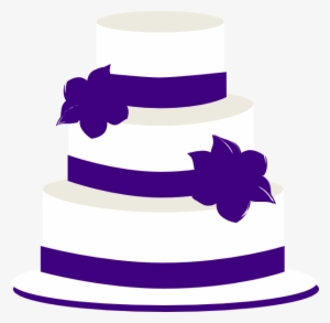 Purple Wedding Clipart - Cake