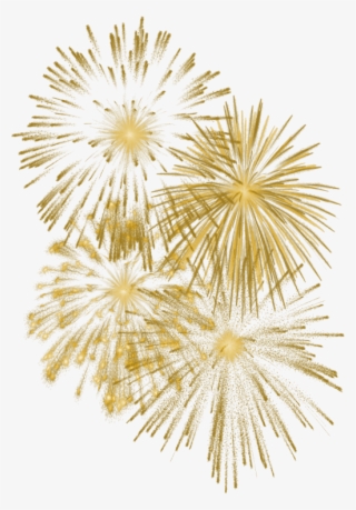 Fireworks Clipart Golden - Happy New Year Png Effects