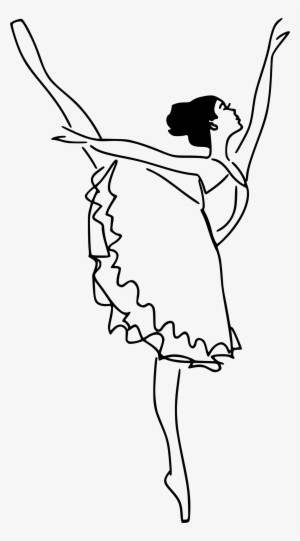 Joint Vector Black And White - Drawing Of Ballerina