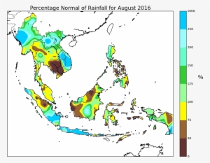 Percentage Of Normal Rainfall For August - Cassava Cultivation In India