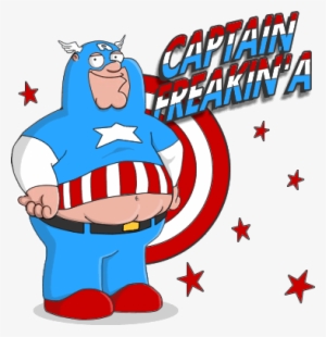 Captain America Meets Peter Griffin - Peter Family Guy Captain America