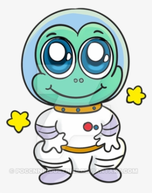Kawaii Frog Astronaut For Print By Poccnnindustries - Art