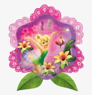 27" Disney Fairies Tinkerbell Flower Foil Balloon - Tinker Bell In Flower