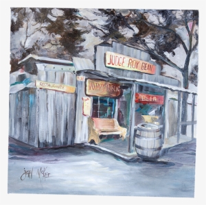 A Painting Of Judge Roy Bean A Former Popular Restaurant - Painting