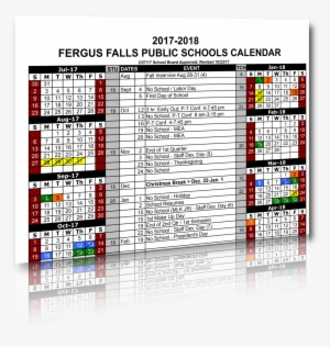 A Small Revision Was Made To This Year's Calendar, - Fergus Falls Public Schools