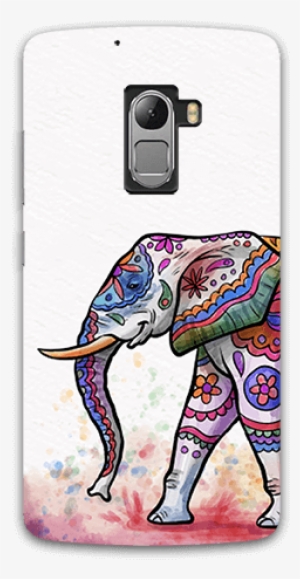 Holi Background With Elephant Lenovo K4 Note Mobile - Azulejo Indiano