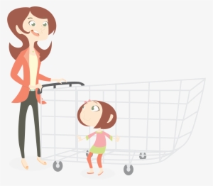 This Free Icons Png Design Of Mom Shopping With Daughter