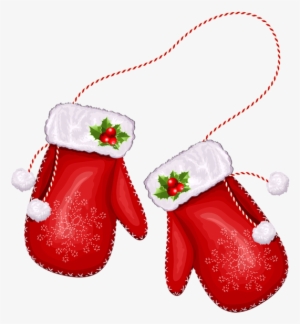 0, - Christmas Mittens Clipart