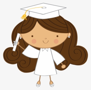 Graduation Clipart Scrapbook - Graduate Girl Cartoon Png