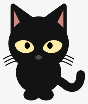 Black Cat Face Clipart - Black Cat Clipart