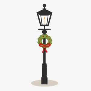 Lamp Scrapbook Clip Art Christmas Cut Outs For Cricut - Christmas Light Post Clipart