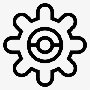 Gear Pok Icon - Settings Icon Black And White