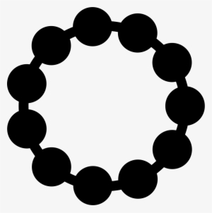 Necklace Of Black Pearls Of Short Circular Shape Comments - Icono De Pulsera Png