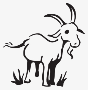 Goat In The Grass Clip Art At Clker - Goat Clip Art Black And White