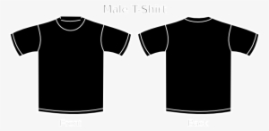 T Shirt Clipart Front And Back - Black Polo T Shirt Vector