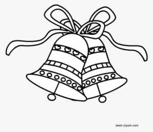 Black And White Wedding Bells Clip Art - Wedding Images In Line Art