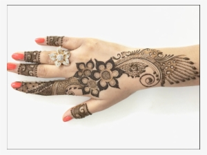 Mehendi Hand Designs Png Transparent - Simple Mehndi Design Back Hand