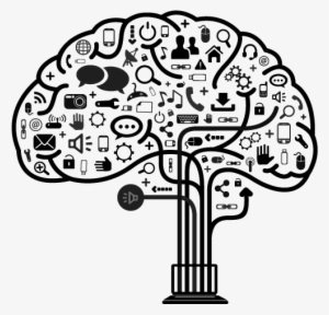 Social Media Brain Bw
