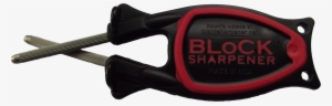 Kitchen Knife Sharpener - Block Sharpener (black On Black Anti-slip Grip) Blkyell