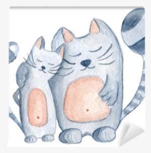 Cat Keyring - Watercolour Cat Keyring - Valentines