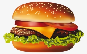 Burger Vector Png Graphic Free Download - Hamburguesas Y Hot Dogs Png